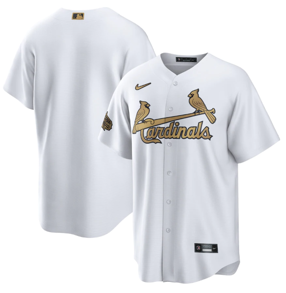 Men's St. Louis Cardinals Blank 2022 All-Star White Cool Base Stitched Baseball Jersey